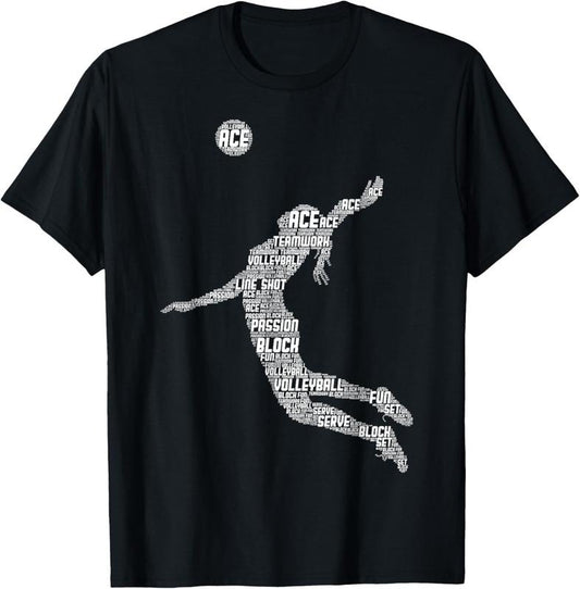 100% Cotton Volleyball Teen Girl Women Youth Player T-Shirt