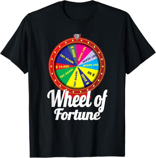 100% Cotton Wheel of Fortune Birthday Gift T-Shirt