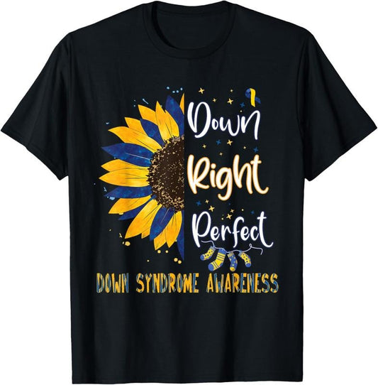100% Cotton World Down Syndrome Day Awareness Socks 21 March  adults T-Shirt