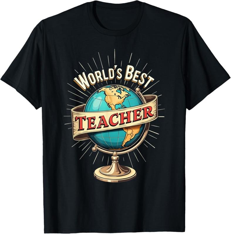 100% Cotton World's Best Teacher - Inspiring Educator Design T-Shirt