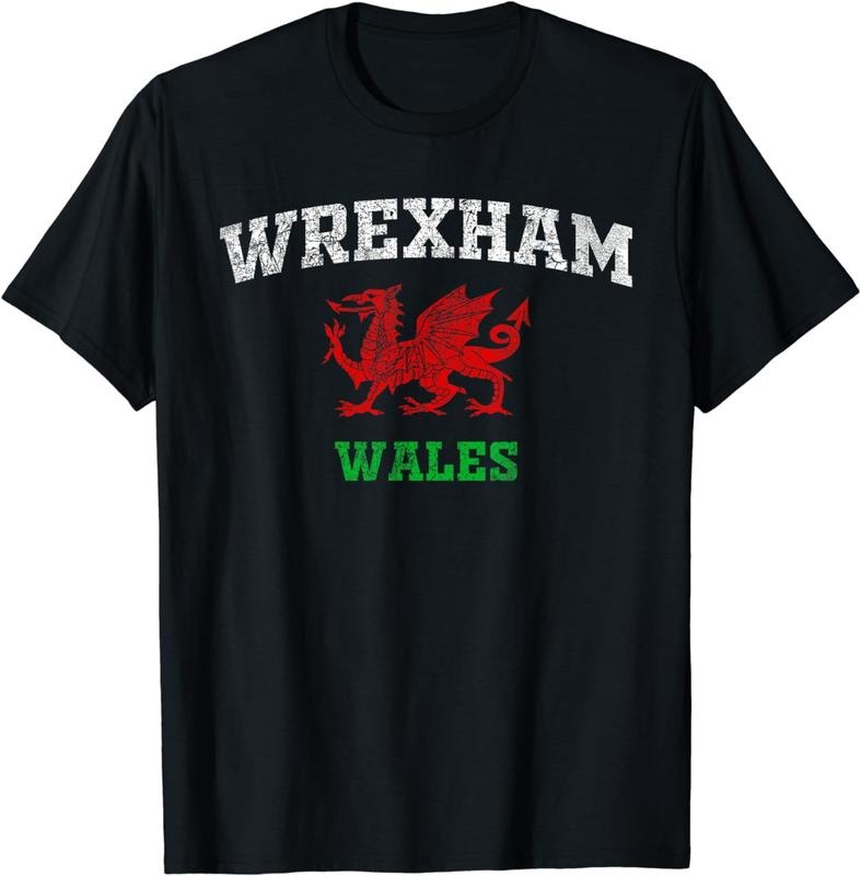 [100% Cotton]Wrexham Wales Retro Vintage T-Shirt