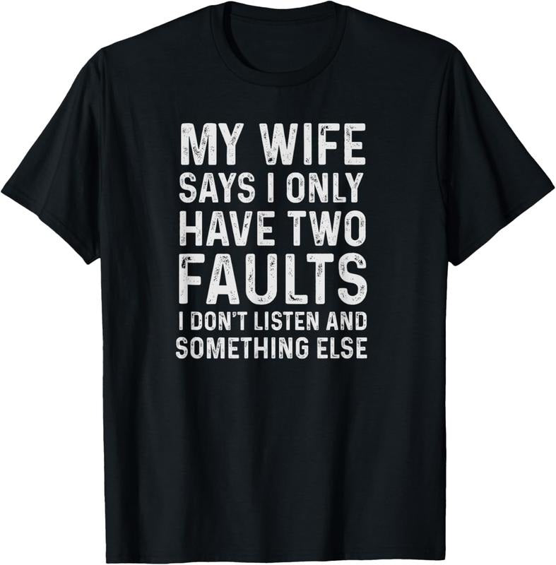 100% Cotton Xmas Gifts For Men That Have Everything Funny Husband Shirt T-Shirt