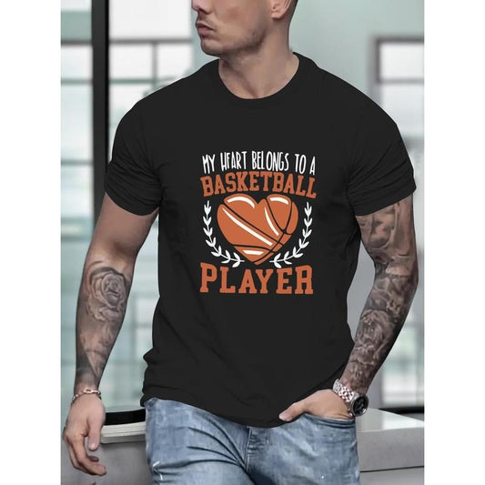 100% cotton T-shirt, Cartoon Print Short Sleeve T-shirt, Men's Casual Comfy Versatile Tees For Summer Outdoor Gift Made in USA