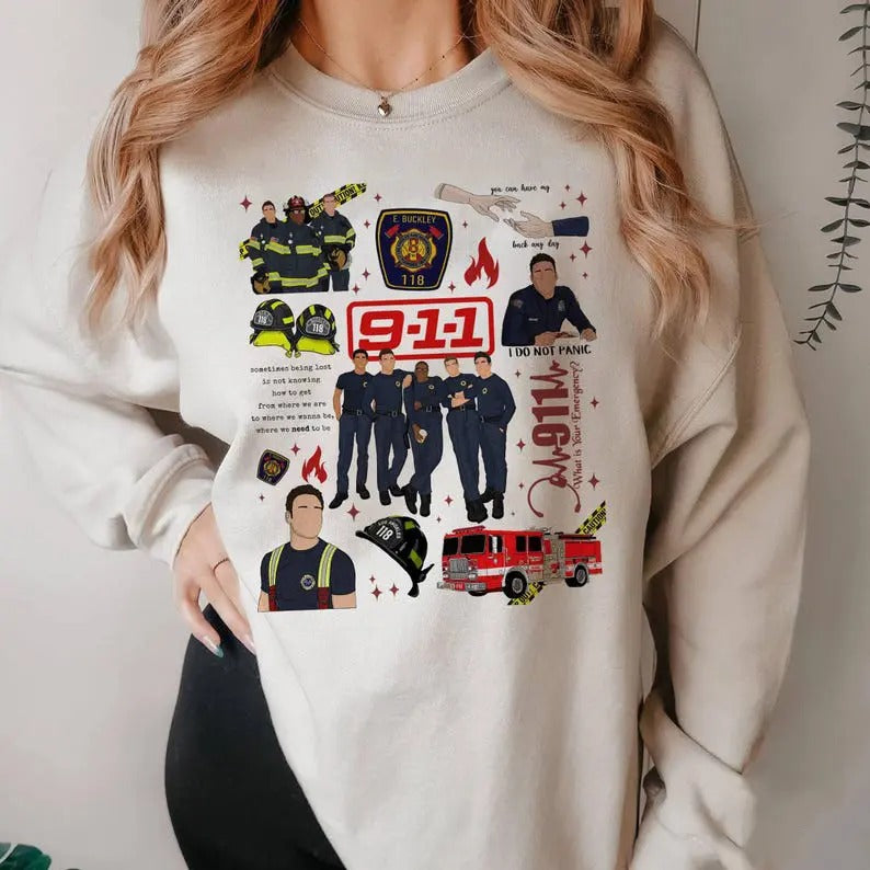 11 Movie Shirt | American TV Series  , 9-1-1 TV Show Sweatshirt | Evan Buckley Sweatshirt | Bobby Nash,Gift for Woman and Man Sweatshirt
