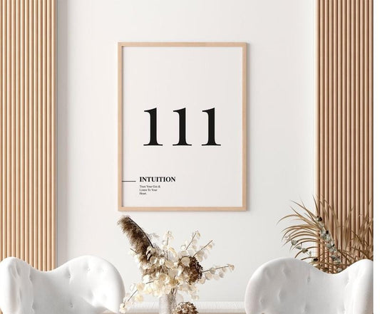 111 Angel Number, Angel Number Print, Trendy Wall Art Print, Alignment, Manifestation Energy Spiritual Poster, Poster Prints No Frame, Gifts For Friends Bestie Wall Decor, Wall Posters, Gifts For Birthday Christmas Xmas Decoration Pack