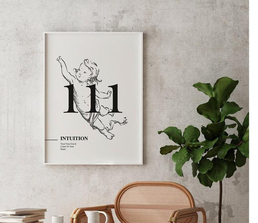 111 Angel Number, Angel Number Print, Trendy Wall Art Print, Manifestation Energy Spiritual Poster, Poster Prints No Frame, Gifts For Friends Bestie Wall Decor, Wall Art Home Decor, Big Wall Art, Gifts For Birthday Christmas Pack Artwork