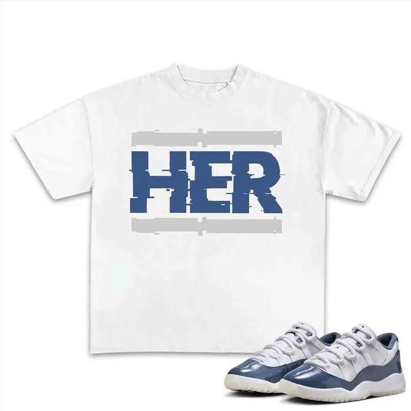 11S Diffused Blue Unisex Shirt, Her Unisex T-shirt, Shirt To Match Sneaker Oversized Clothe Cotton Menswear Top Tshirt Streetwear