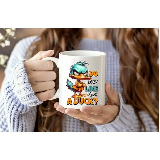 11oz White Mug,Sarcastic Mug,Do I Look Like I Give A Duck,Mugs,Coffee Mug,Tea Mug,Gift ideas,Gift For, Office Mug,Funny Gift by StormCandyCo