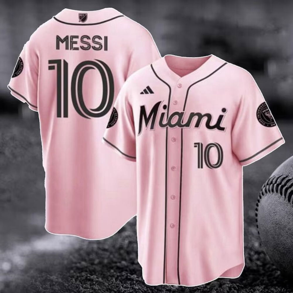 Lionel Messi 10 Baseball Jersey Miami Football Club 2023 Shirt Perfect Gift for Fans - Aopprinter