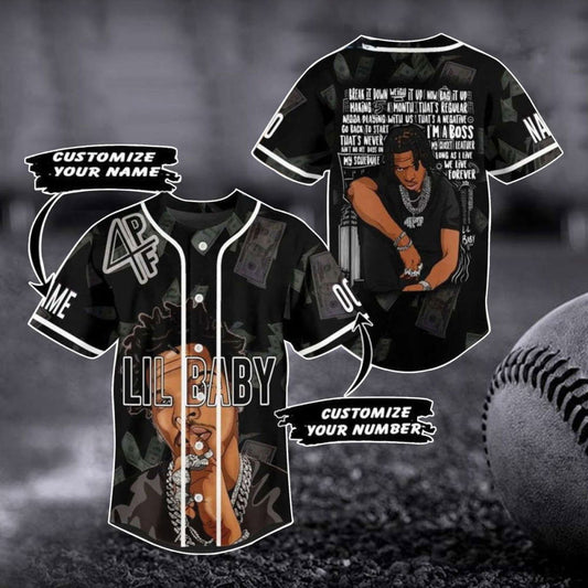 Personalized Lil Baby Baseball Jersey - Exclusive US Tour Shirt Music Concert Merch - Aopprinter