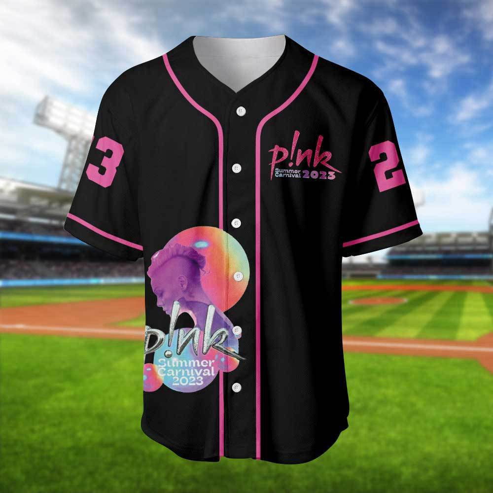 Pink Summer Carnival 2023 Tour Baseball Jersey: The Ultimate Gift for Pink Fans! - Aopprinter