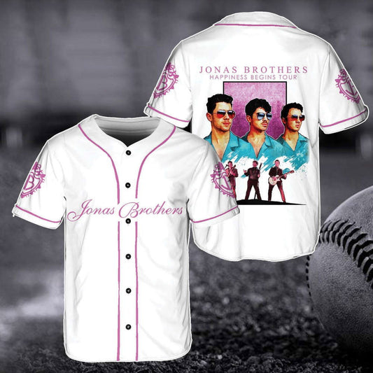 Jonas Brothers Happiness Begins Tour Baseball Jersey 5 Album 1 Night Tour 2023 Official Merchandise - Aopprinter
