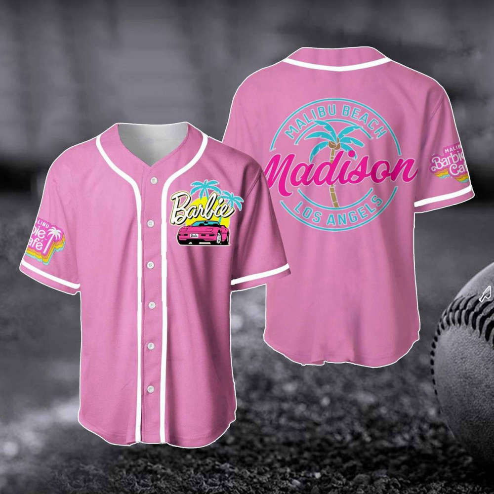 Mabilu Beach LA Baseball Jersey: Barbi Fan Gift Baby Doll Outfit Party Shirt - Aopprinter