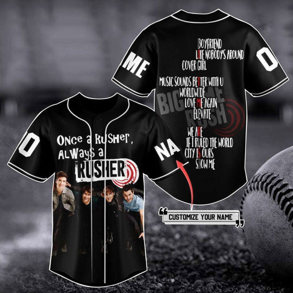 Personalized Big Rush Time Baseball Jersey - BTR Fan Gift - Aopprinter