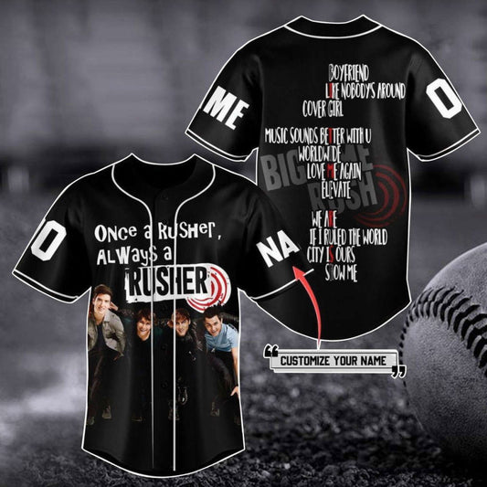 Personalized Big Rush Time Baseball Jersey - BTR Fan Gift - Aopprinter