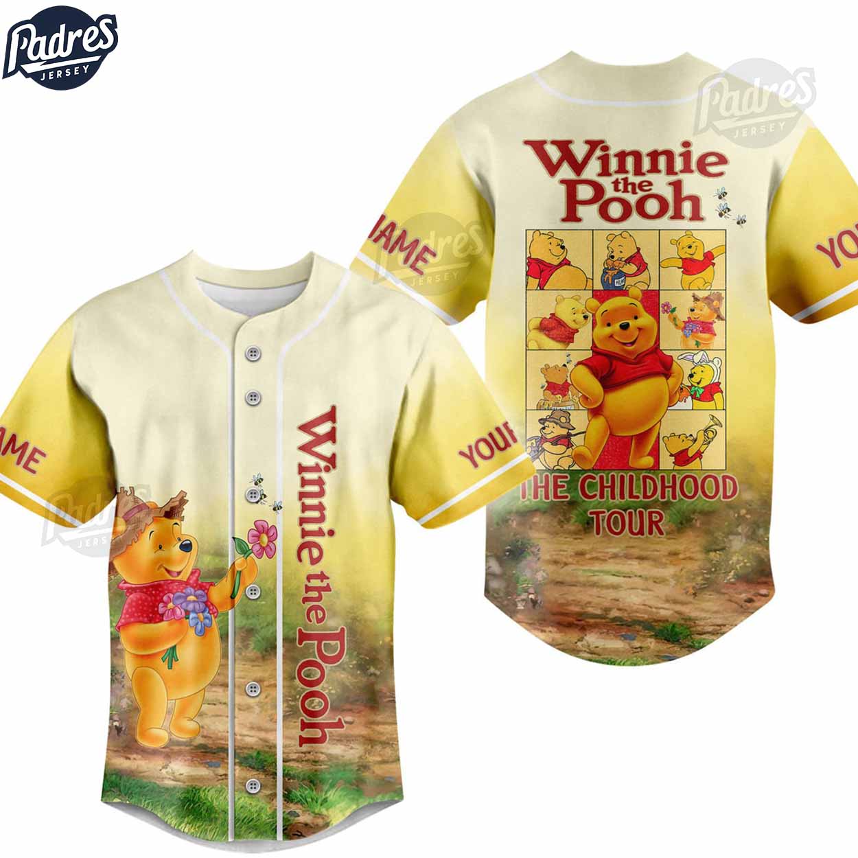 Disney Winnie The Pooh The Childhood Tour Custom Baseball Jersey - Bafud