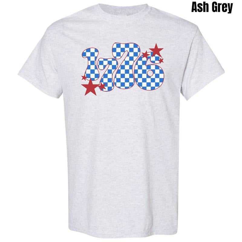 1776 Blue Checker Gildan Short Sleeve T-Shirt 'NLB'