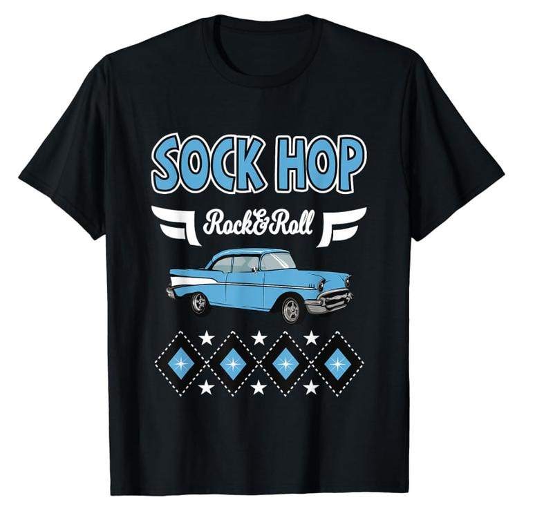 1950s Sock Hop Clothes Vintage 50s Party Rockabilly Doo Wop T-Shirt Menswear Top