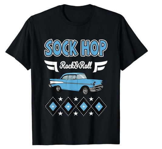 1950s Sock Hop Clothes Vintage 50s Party Rockabilly Doo Wop T-Shirt Menswear Top