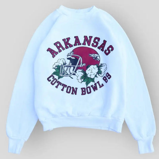 1989 Arkansas Cotton Bowl Crewneck Basic Sweatshirt Cotton