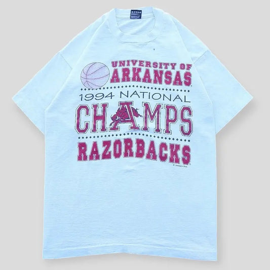 1994 University Of Arkansas National Camps Tee Top Menswear Streetwear