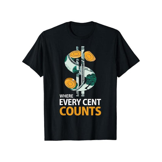 1pc Men'S Casual Crew Neck T-Shirt - Geometric Money & Dollar Bill Print, 100% Cotton, Slight Stretch Knit Fabric, Regular Fit for Summer made in usa