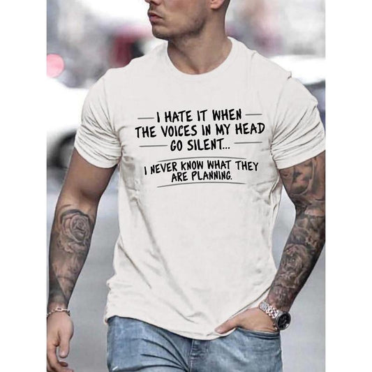 1pc Men'S Casual Crew Neck T-Shirt, 100% Cotton Knit Fabric with Slight Stretch, Summer Fashion Printed Tee with Inspirational Quote, Regular Fit for Adults Made in USA