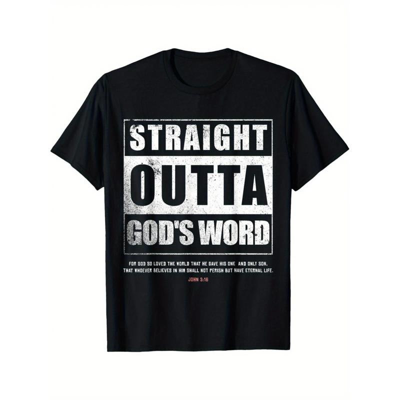 1pc Straight Outta Gods Word John 3 16 Jesus Christian Lord T-Shirt made in usa
