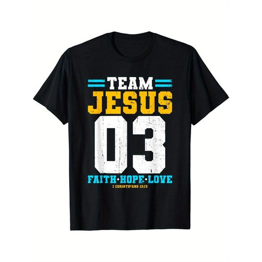 1pc Team Jesus 03 Faith Hope Love T-Shirt made in usa