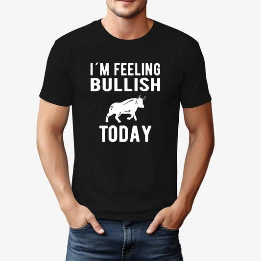 1pc Unisex Cotton Casual T-Shirt with Cartoon Bull Print, Short Sleeve, Regular Fit, Knitted Fabric, No Pocket - Black made in usa