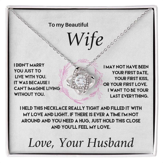 1st Anniversary Gift For Wife, 10 Year Anniversary Gift For Wife, To My Soulmate Necklace, Gift From Husband To Wife, Love Necklace With Message Card, Gift For Wife, Necklace With Gift Box, Gifts For Valentines Day