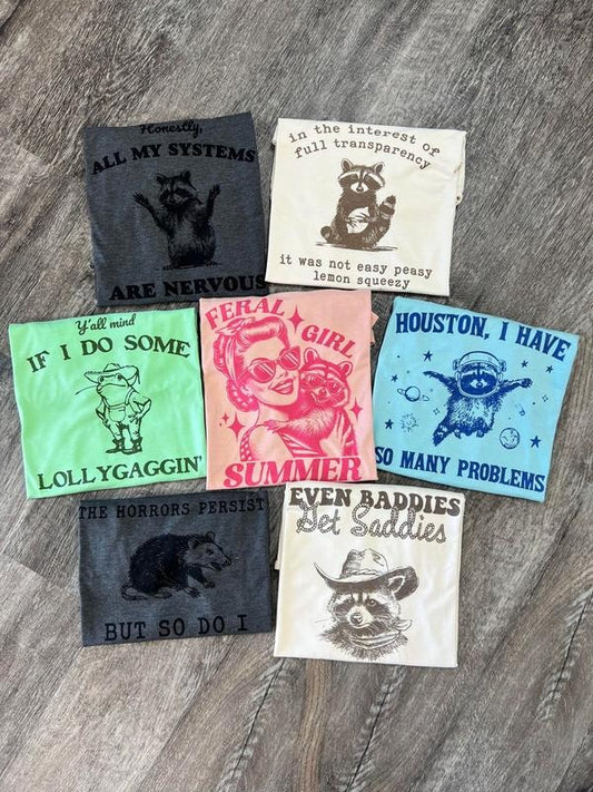 2 FOR 30 VERSION ONE - Colorful Tees - Funny Shirts - Choose Your Designs - All Shirts Come As Shown on Color in Photo - SET C Womens Shirt