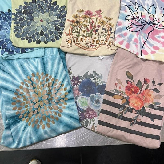 2 Piece Theme Gift Set 2  Pack Theme Tees Set of 2 Themed Tshirts Teacher Tees Mama Tees Rock and Roll Tees Comfort Top