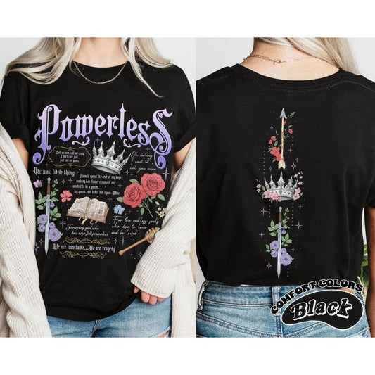 2 Side, Powerless Bookish Comfort Colors T-Shirt For Fan, Fearless Fan Shirt, Gift For Bookworms Shirt, Kai Azer I Love You Fabric Fitted