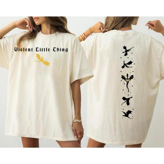 2-Sided Basgiath War College Dragon Rider Fourth Wing T-shirt Fantasy Book Lovers, Full Size Range, Perfect Fit for Everyone