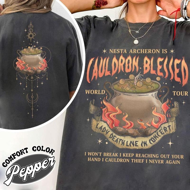 2 Sided Nesta Archeron T-shirt, Cauldron Blessed Shirt,Nesta Archeron Cauldron Blessed,Nesta Archeron Gifts, Acosf Shirt,Lady