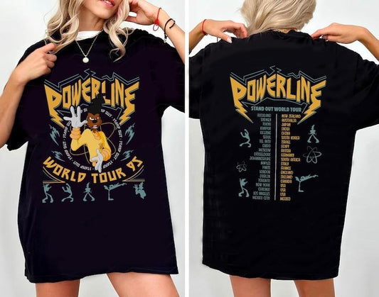 2-Sided Powerline Goofy Movie Shirt, Vintage Powerline Stand Out Shirt, Graphic tee, Fashion Cotton, Streetwear, For Men, For Women