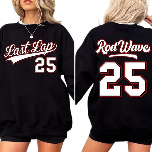 2-Sided Rod Wave Jersey 25 Shirt - Official 2024 Concert Merch, Last Lap Song T-shirt, Sweatshirt, Hoodie
