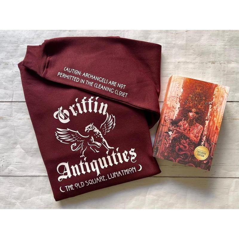 2 Sided, Licensed Griffin Antiquities Crescent City Sweatshirt, SJM Merch, Bryce Quinlan Hunt Athalar Lehabah, Lunathion