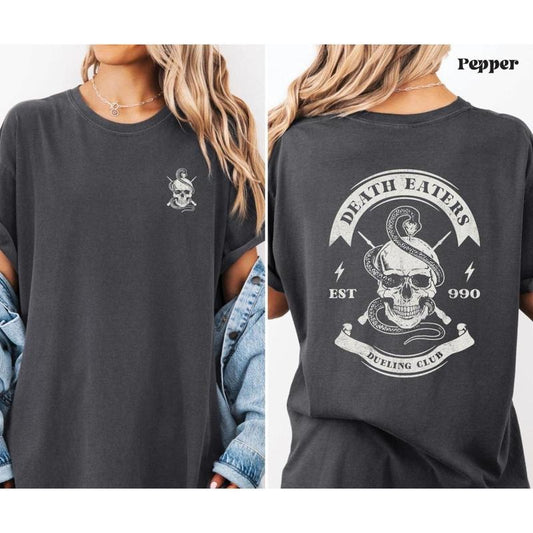 2 Sided,Potter Shirt, Death Eater Shirt, Malfoy Shirt, Bellatrix Shirt, Voldemort Shirt, Universal Shirt, Unisex Shirts, Dark