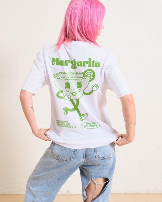 2 Sides Margarita Cartoon Cocktail T-shirt, Basil Boutique T Shirt, Unisex Retro Cartoon Aesthetic T Shirts, Men Summer Fashion Cotton, Cotton Menswear, S to 3XL