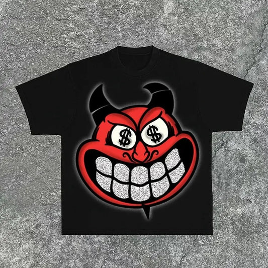 2 Sides The Devil Who Doesn't Work - Cotton Shirt - S to 4XL - Multiple color