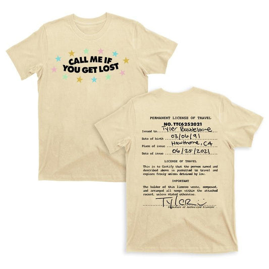 2 Sides Tyler The Creator CMIYGL Tour permanent license of travel T-shirt, Tyler The Creator T-shirt, Tyler The Creator T-shirt, Gift For Her, Gift For Him