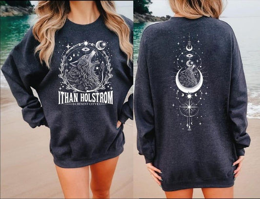 2 Slide Design, Ithan Holstrom Crescent City Sweatshirt and Hoodie, HOFAS Crescent City Sweatshirt, Crescent City Merch, Ruhn Danaan Hoodie, SJM Merch