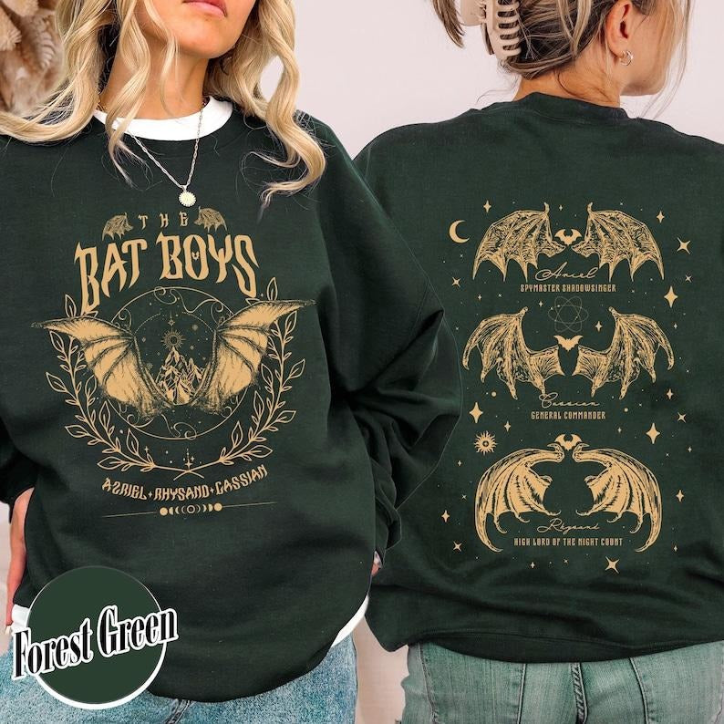2 Slide Design, The Bat Boys Sweatshirt, the Bat Boys the Night Court Acotar Sweatshirt, Acotar the Bat Boys, Acotar Shirt Azriel, Acotar Sweatshirt Azriel