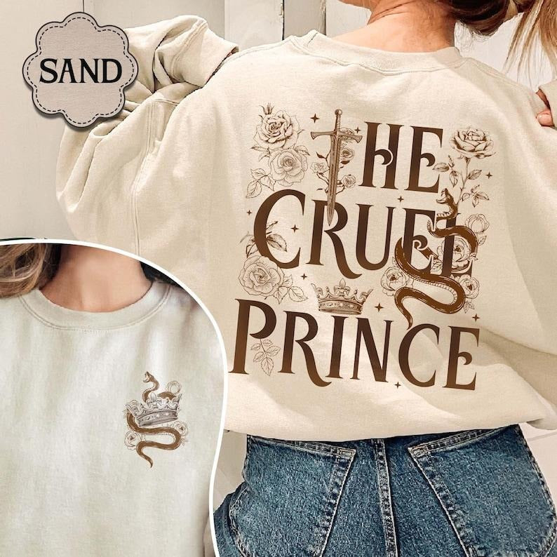 2 Slide Design, The Cruel Prince Sweatshirt, the Folk of the Air Shirt, Cardan Greenbriar Shirt, Jude and Cardan Shirt, Bookish Gift, Cruel Prince