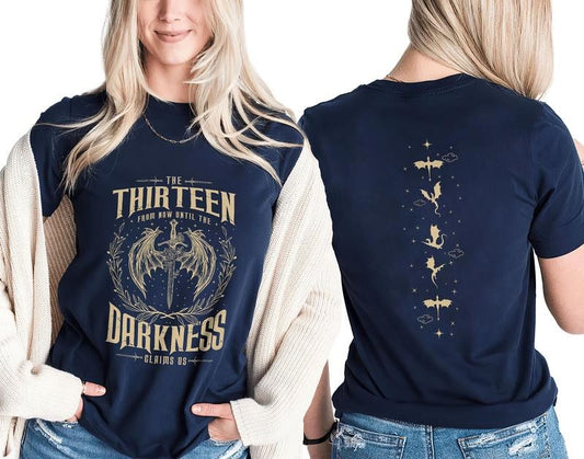 2 Slide Design, The Thirteen Throne Of Glass T-Shirt, Sjm Fan Merch, From Now Until The Darkness Claims Us Shirt, We Are The Thirteen, Bookish Gift