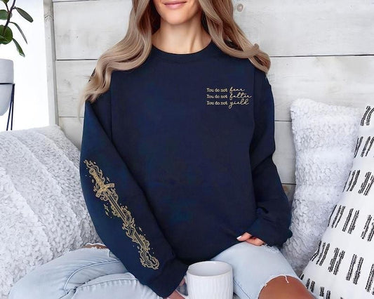 2 Slide, ACOTAR Velaris Sweatshirt, You do not yield Sweatshirt, SJM quotes Sweater, Sleeve Print Sweatshirt, A Court of Thorns and Roses Sweatshirt