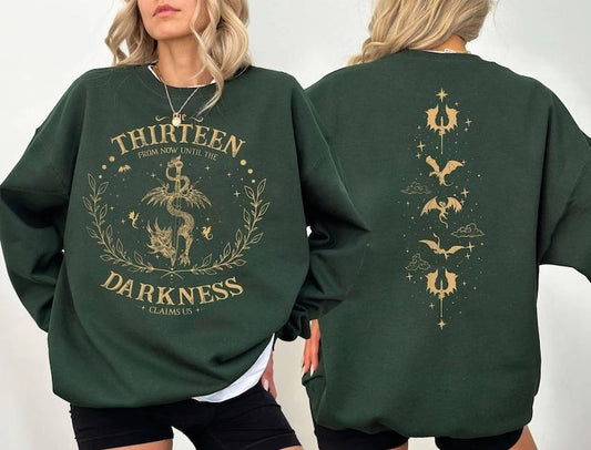 2 Slide, The Thirteen Throne Of Glass Sweatshirt and Hoodie, From Now Until The Darkness Claims Us, We Are The Thirteen, Sjm TOG Manon Sweater, LT490