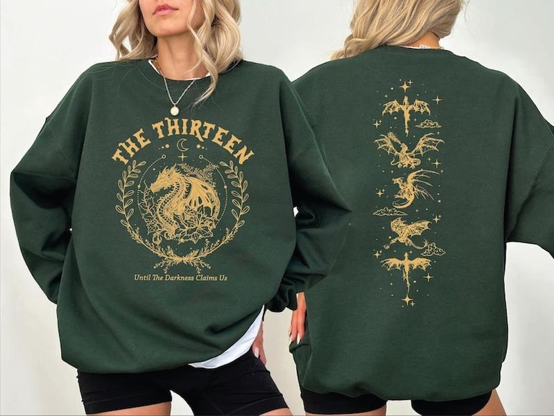 2 Slide, The Thirteen Throne Of Glass Sweatshirt and Hoodie, Two-Sided Printed Sweatshirt , From Now Until The Darkness Claims Us L156